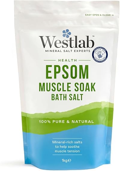 Westlab Epsom Salts 1kg Magnesium Sulfate Bath Salt Muscles Recovery