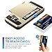 Vofolen Case for Galaxy S7 Edge Case Slidable Card Holder S7 Edge Wallet Case Hybrid Protective Shell Shockproof Rubber Bumper Armor Scratch-Proof ID Card Slot Case Cover for Galaxy S7 Edge - Gold