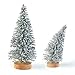 Topbuti 48 Pcs Mini Christmas Trees Bottle Brush Trees Sisal Snow Frost Trees Diorama Tree with Wood Base for Christmas Decoration Home DIY Décor Crafts Assorted Color