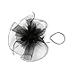 Mwfus Women Girls Mesh Feather Fascinator Wedding Cocktail Tea Party Headband Hairband