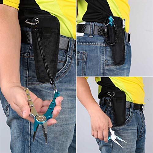 Hbao Aviation Aluminium-Angelzange Split Ringschneider Haken Remover Angelhalterung mit Oxford-Hülle und… – Bild 4