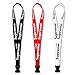Neck Lanyard 3 Pack, Neck Lanyard with Quick Release Buckle for Keys Keychains Phones Bags Accessories Red Black and White