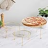 MyGift Brass Metal Wire Pizza Pan Holder, Round Pizza Tray Riser Rack ...