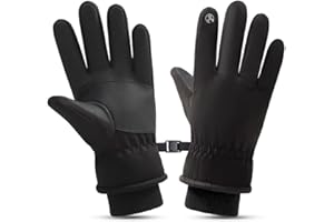 Winter Gloves Men Women Warm Gloves for Cold Weather, Touch Screen Finger Windproof Thermal, Waterproof Ski Cycling Running D