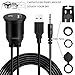 VIMVIP® USB & 3.5mm AUX Extension Flush Mount 2 Meter Audio Cable, 1/8 AUX Car Bike Boat Motercycle Lead