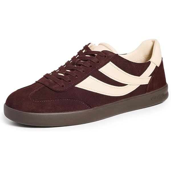 Vince Men\'s Suede Maroon Ankle Skate Shoes‎ Size 8.5 Oasis Suede and Leather Sneaker in Shoes | Vince main image 3