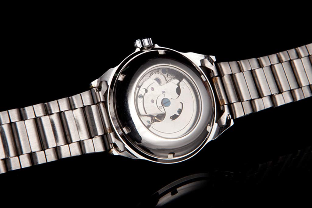 Sewor Mens Mechanical Dress Analog Wrist Watch Vintage Design Men\'s Watches Self Wind (Gold & White)