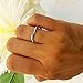 14K Gold Round Blue Sapphire & White Diamond Ladies Anniversary Wedding Band Swirl Stackable Ring