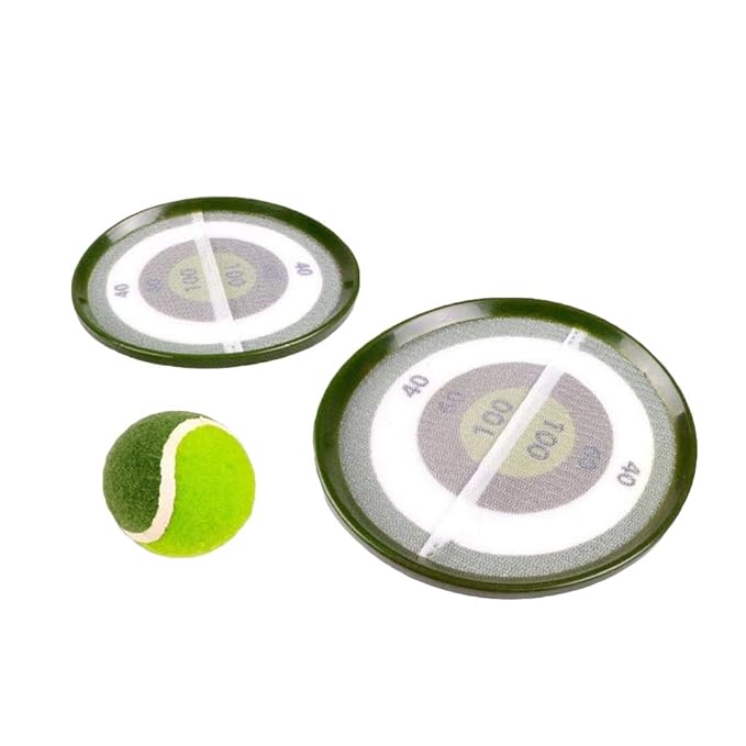 YeahiBaby Klettballspiel Fangballspiel Ballspiel Set mit 1 Satz von 2 Paddles und Ball für Kinder (Armeegrün)