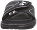 Under Armour Women's Ignite VII Slide, Black (001)/Metallic Silver, 8