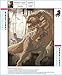DIY 5D Diamond Painting by Number Kit, LPRTALK Diamonds Painting Animal Dinosaur Tyrannosaurus Rhinestone Embroidery Cross Stitch Supply Arts Craft Canvas Wall Decor 10X12 inches