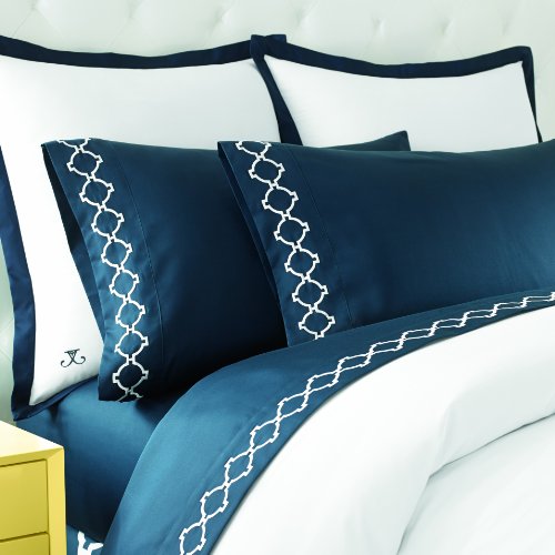 Jill Rosenwald Hampton Links Embroidered Sheet Set