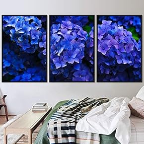 signwin 3 Piece Framed Canvas Wall Art Blue...