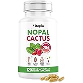 Vitapia Nopal Cactus Extract for Antioxidant, Skin, Metabolism, Wellness, Heart Health Support - 120 Veggie Capsules - Non GMO, Gluten Free Supplement