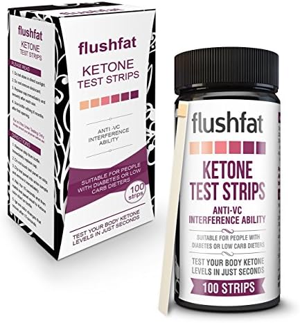 FlushFat Ketone Strips: Test Ketosis for Diabetics, Ketogenic, Low Carb High Fat, Paleo & Atkins Diets