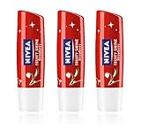Nivea Lip care [Fruity Shine Strawberry 4.8g X 3ea] Lip moisturizing effect & Vitamin E