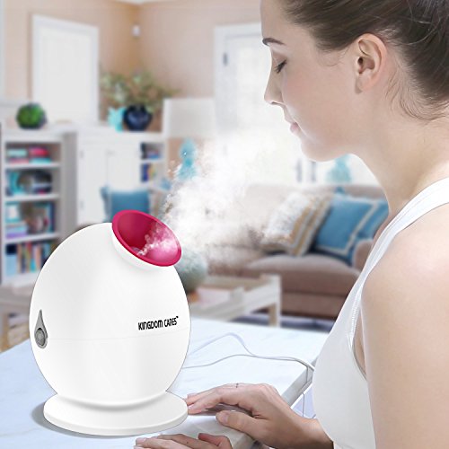 Valentines Gift KINGDOMCARES Steamer 3-in-1 Warm Mist Moisturizing Facial Steamer Face Steamer Humidifier Hot Mist Clear Blackheads Acne Facial Hydration Home Sauna SPA Skin Care Atomizer Rose