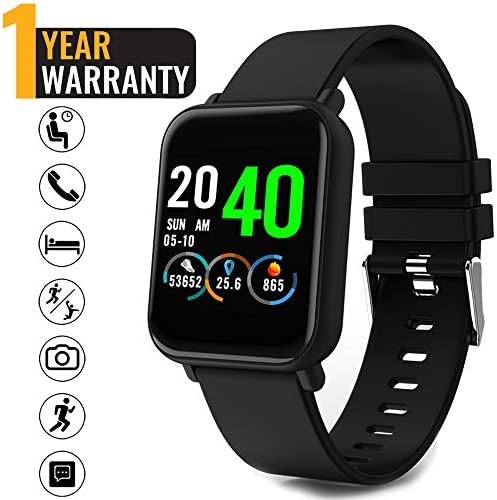 Acko Smart Watch - Smart Fitness Band with Coloured Display, Activity Tracker Steps Counter, Heart Rate Sensor (Black)