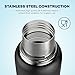 VAVA Stainless Steel Thermos with Two Serving Cups Lid Travel Mug, 17oz Insulated Double Walled Vacuum Water Bottle-24 Hours Hot Keeping, 1 Count (Pack of 1), Black