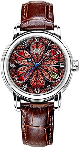 Chens Women's Quartz Diamond Blue Gem Genius Leather Band Watch