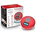 Bluetooth Speaker with LCD Display, NFC, FM Radio and Subwoofer Effect- Shower Speaker with Crystal Clear Sound and 3 Firm Suction Cups – Hands Free Speakerphone … (Red)