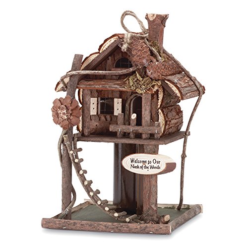 Koehlerhomedecor Outdoor Garden Accent Tree House Bird House Feeder