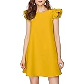 HongyuAmy Women's Summer Casual Dresses Ruffle Swing A Line Beach Mini Dress