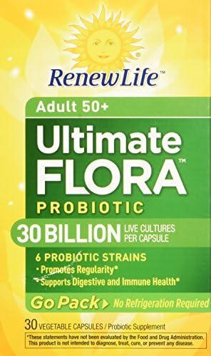 Ultimate Flora Adult 50+ Probiotic Go Pack 30 Billion (Formerly RTS Senior), 30 count by Ultimate Flora