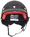 Core Helmets Deluxe Half Helmet (Flat Black, Large)