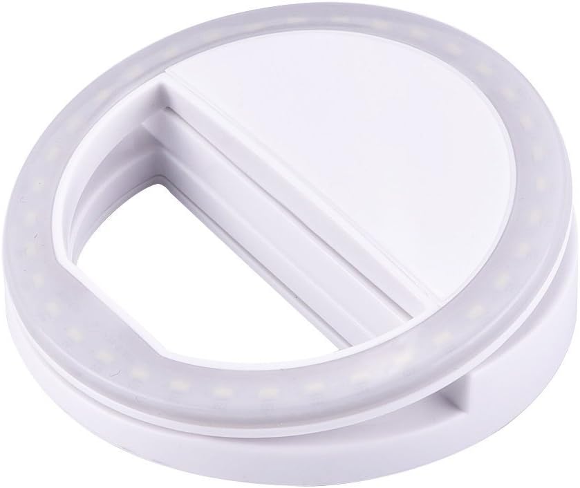 Selfie Light Ring 36 LED Flash Fill-in Light Enhancing Dimmable Cellphone Camera Spotlight Take Selfies in Dark for Smartphones and Tablets White