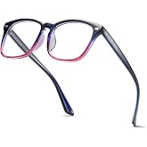 aisswzber Unisex Stylish Square Non-Prescription Eyeglasses Clear Lens Glasses
