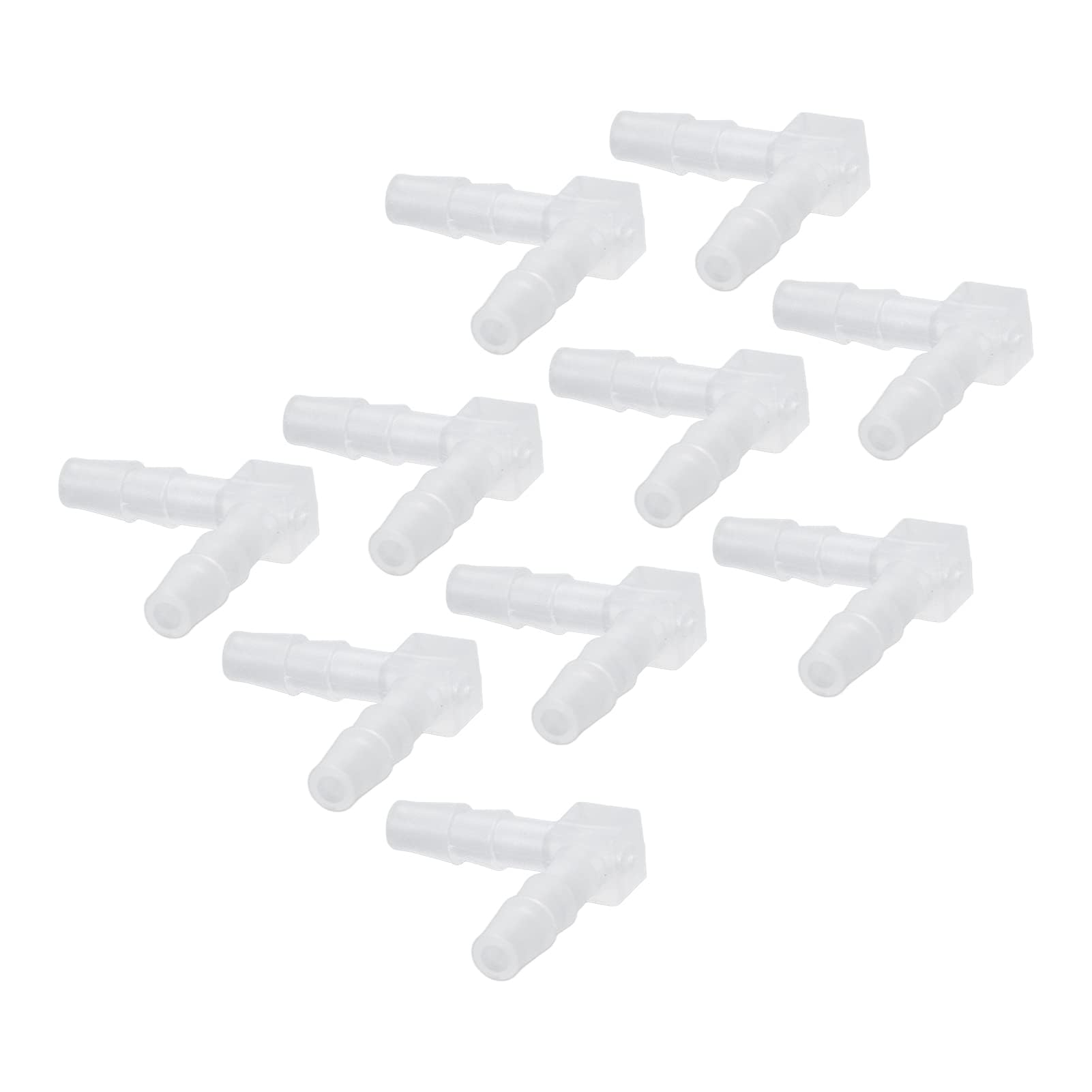 90 Degree Elbow Hose Barb Fitting, PE Plastic, 10 Pieces, for Aquarium Pump Tubing