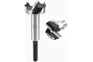 RURITKIT 1-1/2 Inch Forstner Bit for Woodworking,1-1/2" Forstner Drill Bit for Wood,Wood Drill Bit Woodworking Hinge Cutter Tool for Wood Plywood Plastic
