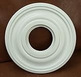 Henta Mini-Plano Ceiling Medallion Paintable ABS Plastic (White, 12” diameter)
