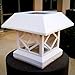 Sogrand Solar Post Cap Lights Outdoor Waterproof Super Bright 20 Lumen Deck Lights 2Pack for 4x4 5x5 6X6 Silver Post Lamp Light Warm White LED Caps Lantern for Fence Yard Walkway Porch