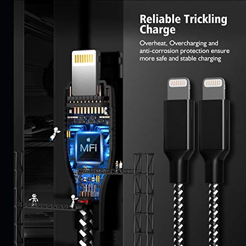 iPhone Lightning Charger Fast Charging Cord 5Pack [3/3/6/6/10 FT] High Speed Data Sync Transfer USB Cable Compatible with iPhone Xs MAX/XR/X/8/7/Plus/6S/6/SE/5S/5C/Mini/Air/Pro and More - Thumbnail 4