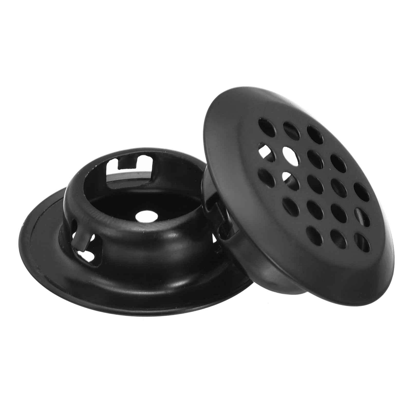 uxcell 19mm(3/4") Circular Soffit Vent, 20pcs Stainless Steel Round Air Vents Mesh Hole Louver for Kitchen Bathroom Cabinet, Black