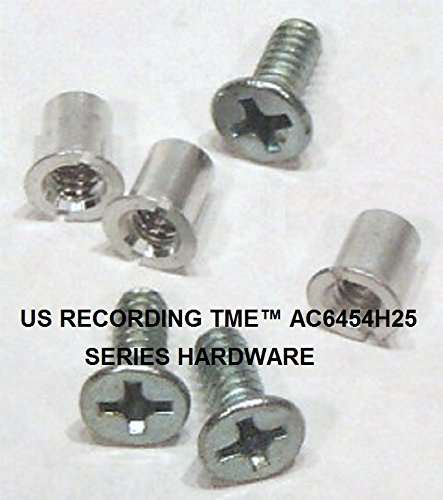 TME Open Reel Audio Hardware Sets Pack of 100 (100 Stainless Steel Screws and 100 Aluminum Nuts) in TME Logo Poly Pack for 1/4" Tape Metal Reels