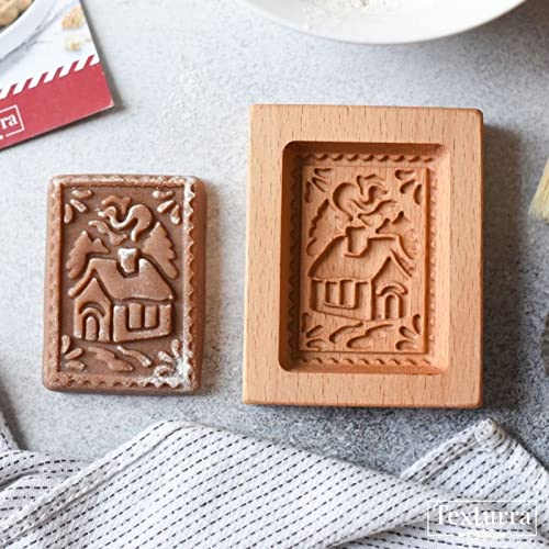 Wooden Cookie Molds for Baking,Easter Christmas Wood Springerle Cookie