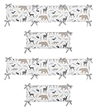 Sweet Jojo Designs Crib Bumper for Woodland Animals Collection - Set of 2