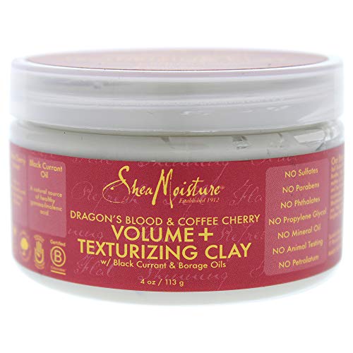 Shea Moisture Dragon's Blood & Coffee Cherry Volume & Texturizing Clay for Unisex, 4 Ounce