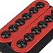 Yibuy One Pair Red Metal Pickups for Electric Guitar with Ceramic Magnets & Umbrella-head Screws