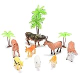 ThinkMax Farm Animal Figure Toys Animal Action Figure Set Kids Animal Toys (8-Piece)