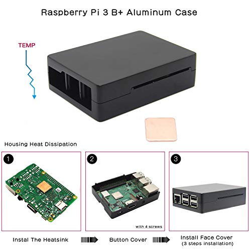 5 Geekworm+Raspberry+Aluminum+Dissipation+Enclosure