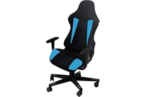 PEKJI Gaming Chair Covers, Computer Chair Slipcovers Cover Stretchable Elastic Machine Washable of Computer Video Game Office Chair Cover(Blue)