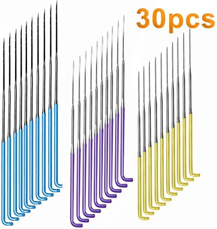 30本 羊毛フェルト ニードル フェルトパンチャー 3種 針 フェルト用ニードル 極細ニードル 手芸用品 スターターセットソーイング用品 手作り 裁縫ツール 刺繍 洋裁 替針 今だけ限定15 Offクーポン発行中