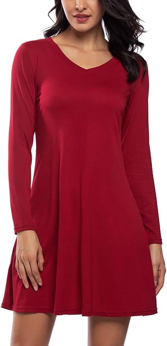 plain red t shirt dress