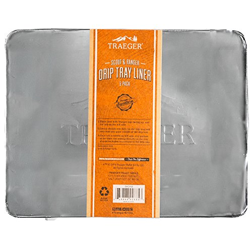 Traeger BAC458 Drip Tray Liner 5Pack for Ranger and Scout Portable