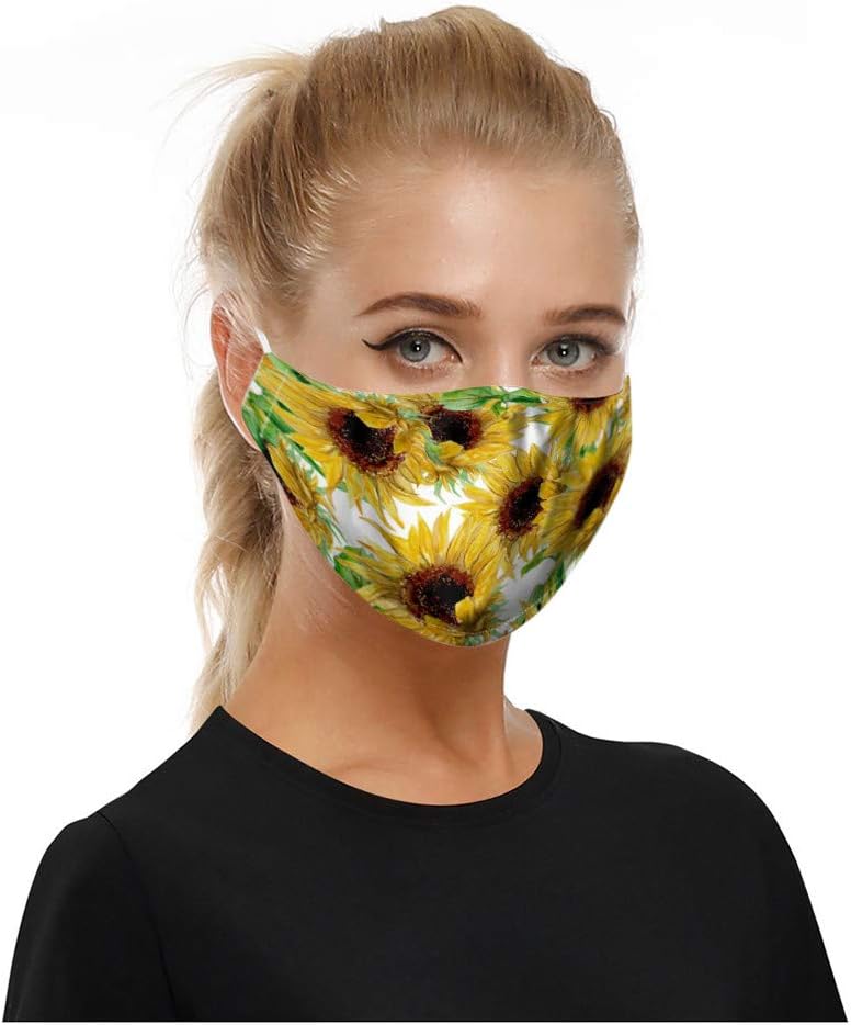 Anti-Dust Protective Mouth Face Cover with 2 pcs Carbon Filter Breathing Face Shields Washable Reusable Half Facepiece Protection from Dust, Pollen - Earloop Mouth Face Guard for Men Women Kids