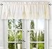 Ellis Curtain Stacey Sheer 56-by-24 Inch Tailored Tier Pair Curtains, Ice Cream, 56x24